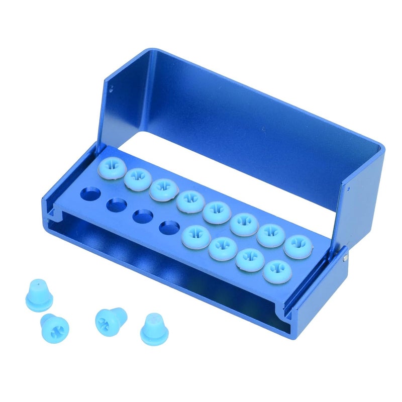 EustomA Burs Holder Block Case for 16 Holes High Temperature Sterilizable Autoclavable Burs Holder Box 3pcs/Set (Blue) - Image 4